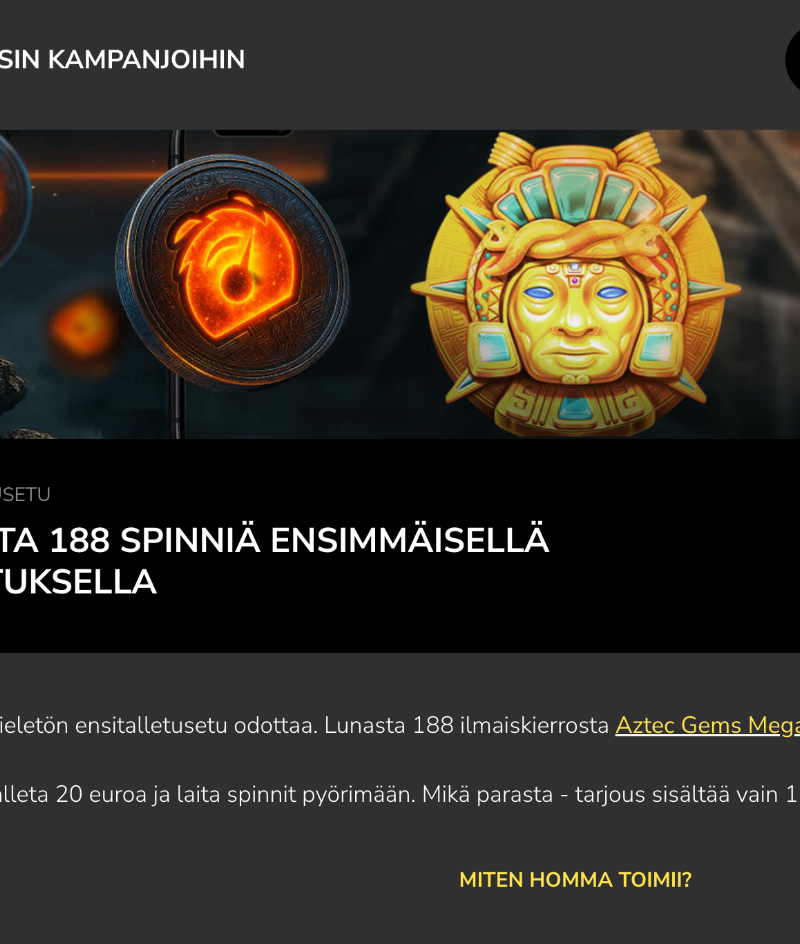Hurmio 188 ilmaiskierrosta kampanja